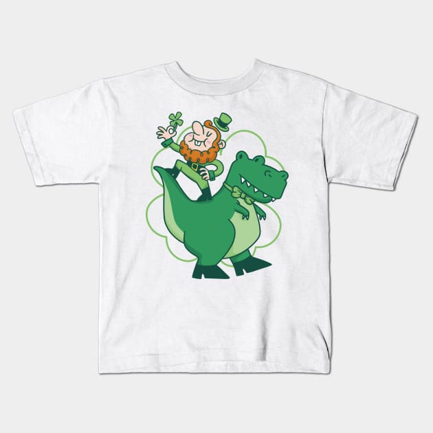 St Patrick Trex T S Kids T-Shirt by LindenDesigns